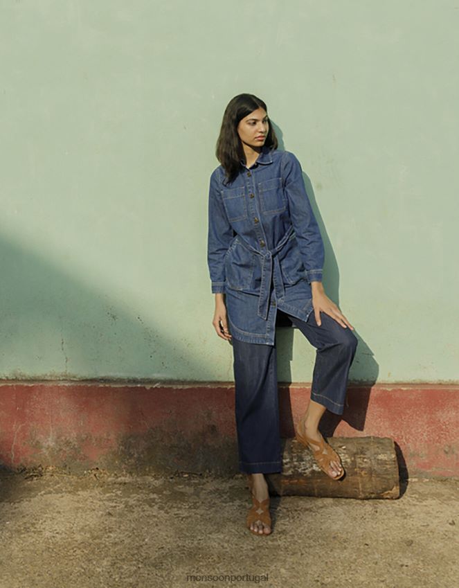 roupas vestido camisa jeans shirley Monsoon mulheres azul (azul jeans) RPLH8F534