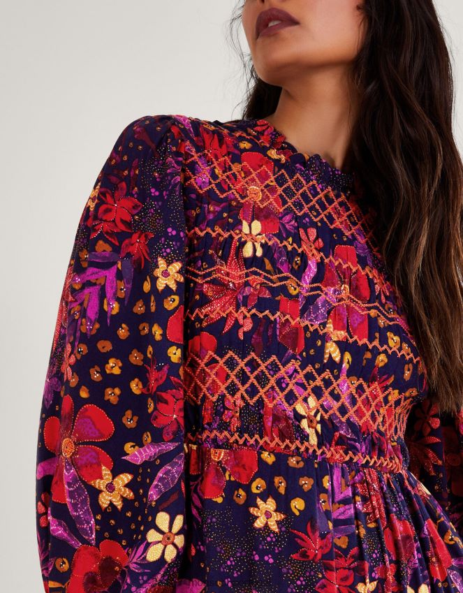 roupas vestido floral Monsoon mulheres azul-marinho) RPLH8F80