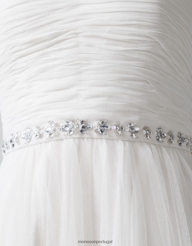 roupas vestido de noiva klara decorado Monsoon mulheres marfim RPLH8F1180