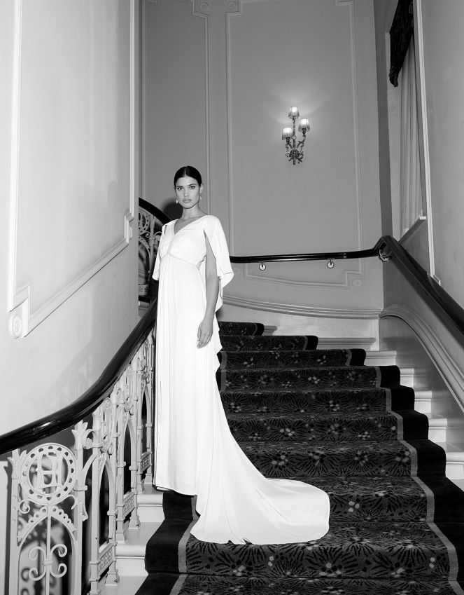 roupas vestido maxi de noiva em cetim sophie Monsoon mulheres marfim RPLH8F399