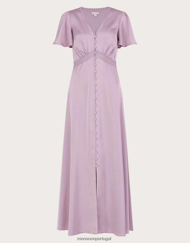 roupas vestido maxi curto hera Monsoon mulheres vison RPLH8F412