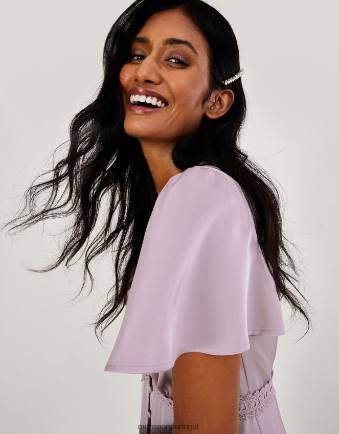 roupas vestido maxi de cetim hera Monsoon mulheres vison RPLH8F388