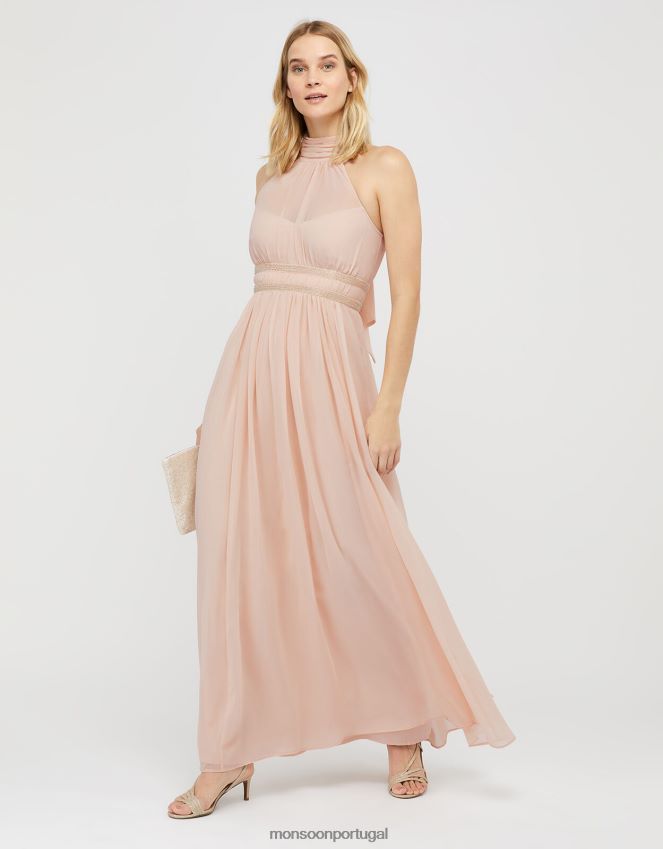 roupas vestido maxi estampado marion halter Monsoon mulheres nu RPLH8F1168