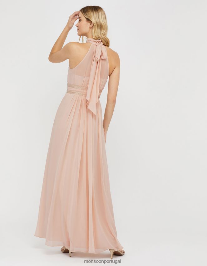 roupas vestido maxi estampado marion halter Monsoon mulheres nu RPLH8F1168