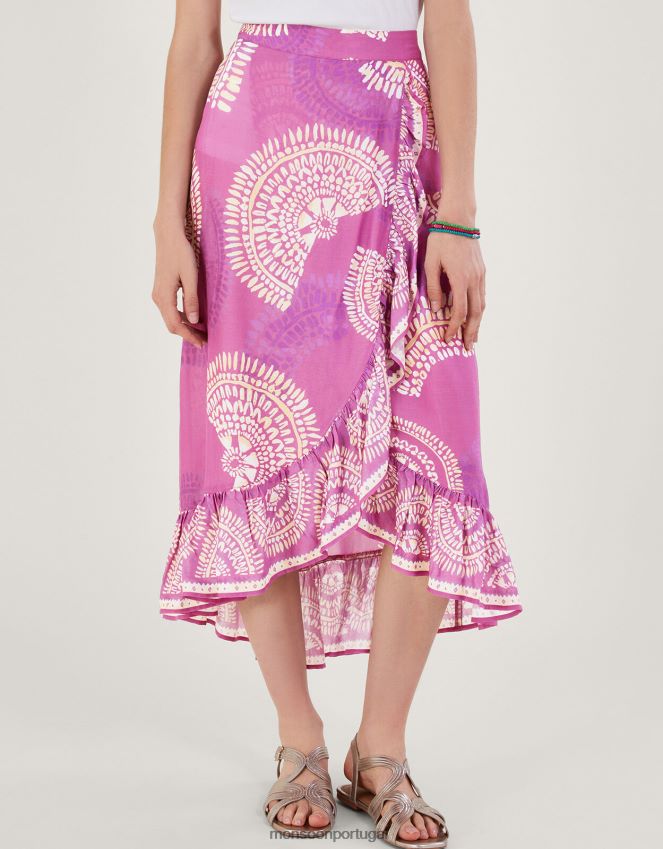 roupas Saia simulada em Lenzing Ecovero Monsoon mulheres roxo (lilás) RPLH8F76